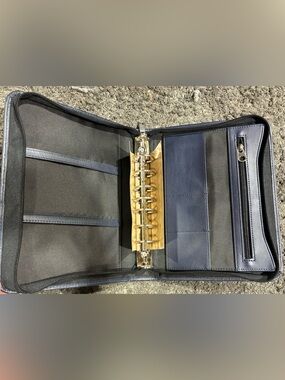 New Navy and Black Zip Binder Organizer